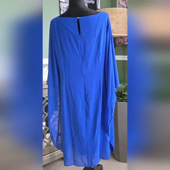 Women's Plus Size Blue Cape Dress #1179 NWOT - Picture 6 of 7